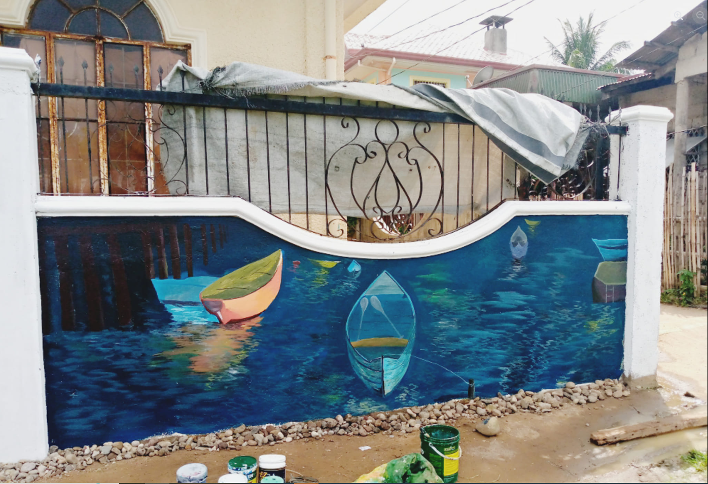 Watercolor style Mural 4 by Jay