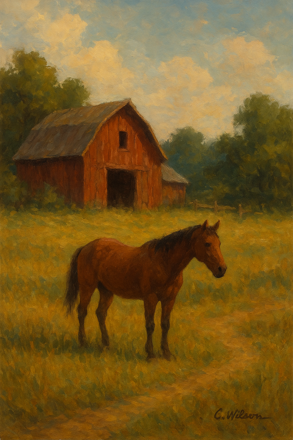 Watercolor landscape painting of misty hills by Jay, Philippines