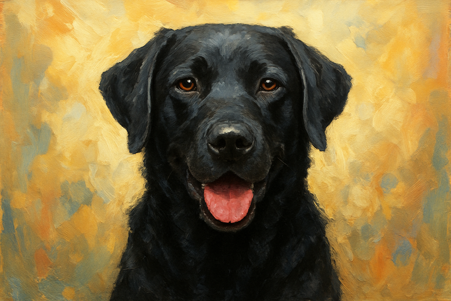 Watercolor pet portrait of a dog by Jay