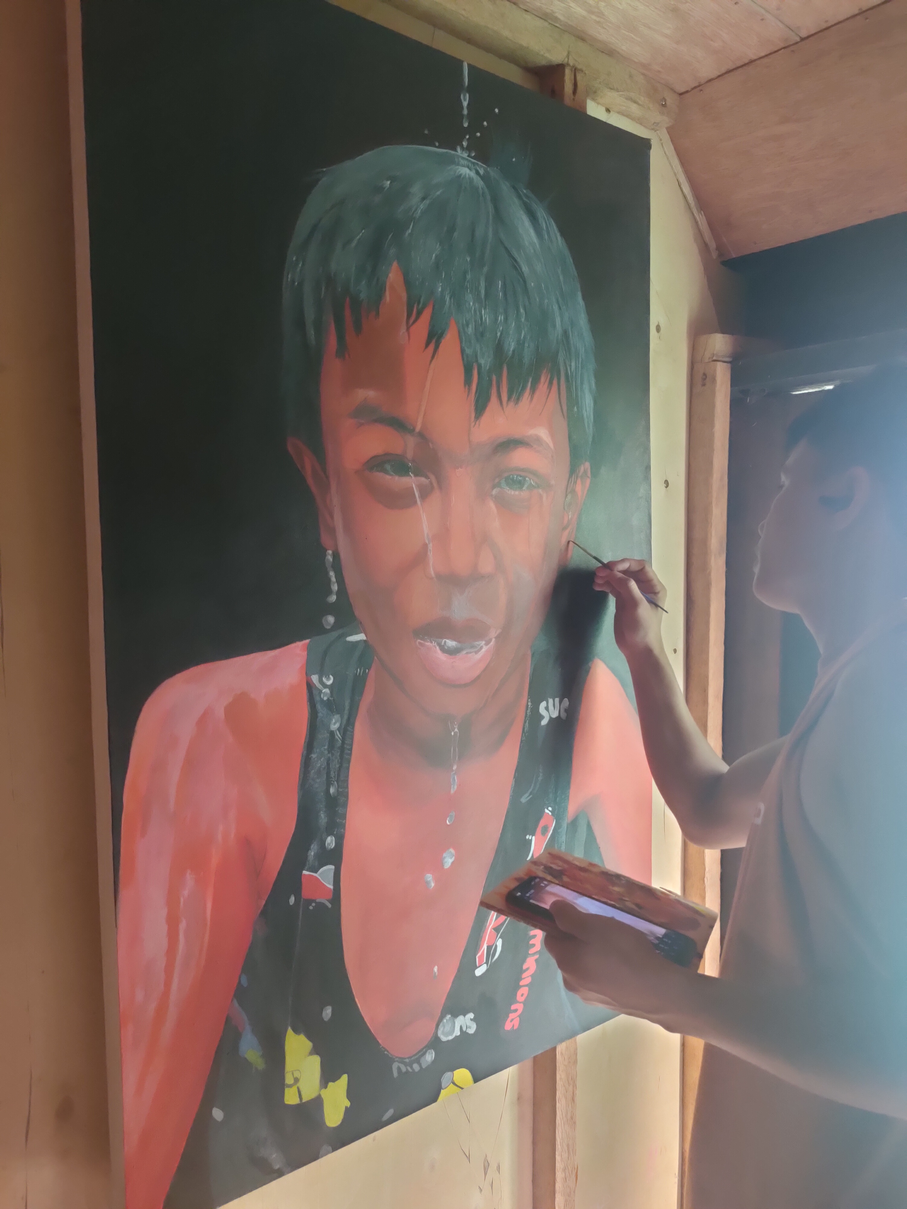 Traditional portrait painting by Jay, Philippines